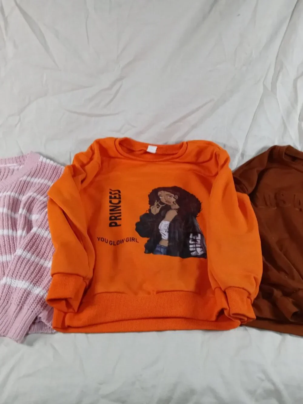 6 Lot Girls Assorted long Sleeve Design Sweatshirts Pullover Kids Clothes Bundle
